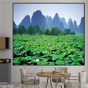 Tranh cảnh sen trong núi Tranh cảnh sen trong núi