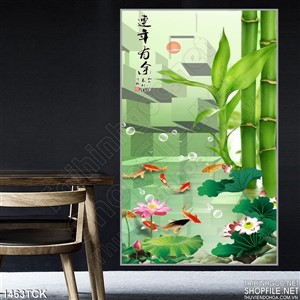 Cá Koi bên hồ trúc Cá Koi bên hồ trúc