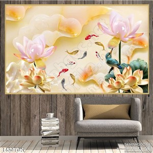 Tranh sen 3D đẹp Tranh sen 3D đẹp