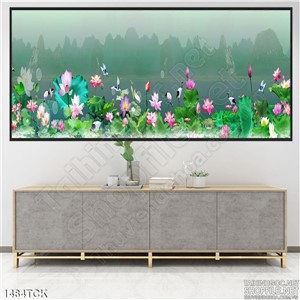 Tranh sen trong đầm buổi sớm mai Tranh sen trong đầm buổi sớm mai