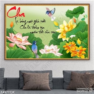 Tranh hoa sen và lời của cha Tranh hoa sen và lời của cha