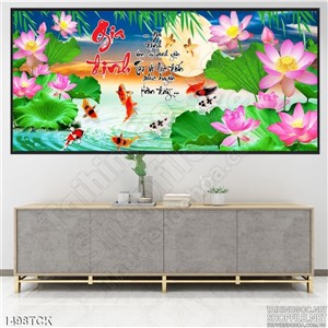 Tranh cảnh sen trong trăng Tranh cảnh sen trong trăng