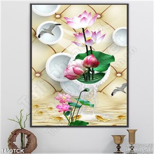 Tranh 3D sen hồng Tranh 3D sen hồng