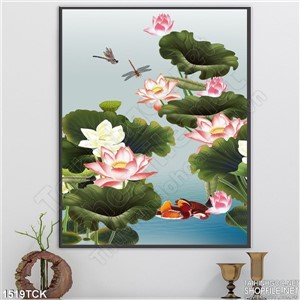 Tranh hoa sen và uyên ương Tranh hoa sen và uyên ương