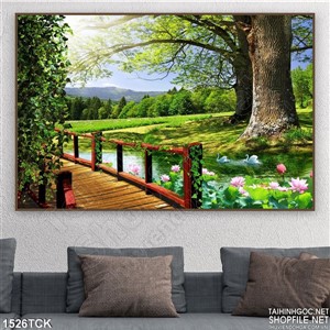 Tranh sen trong rừng Tranh sen trong rừng