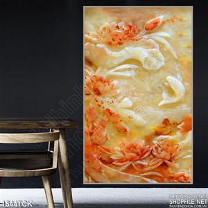 Tranh in hoa sen ngọc Tranh in hoa sen ngọc