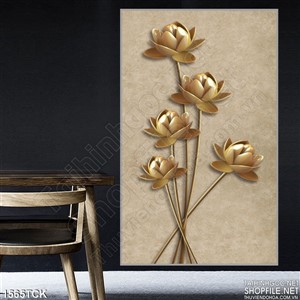 Tranh sen vàng 3D Tranh sen vàng 3D