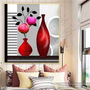 Tranh bình hoa trang trí nội thất đẹp