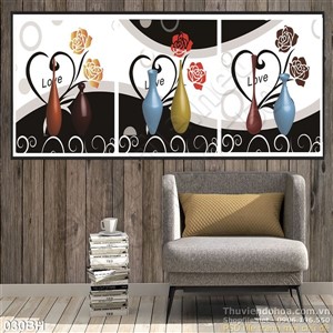 Tranh bình hoa trang trí treo tường đẹp