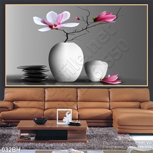 Tranh bình hoa treo tường hiện đại