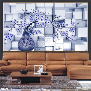 Tranh bình hoa trang trí ngày tết