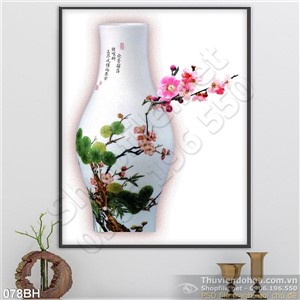 Tranh bình hoa trang trí đẹp độc đáo