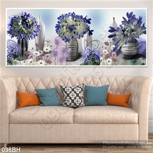 Tranh bình hoa trang trí tường đẹp