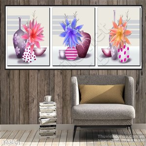 Tranh bình hoa trang