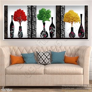 Tranh bình hoa trang trí treo tường đẹp