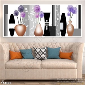 Tranh bình hoa trang trí nghệ thuật đẹp