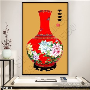 Tranh bình hoa cổ Trung Hoa