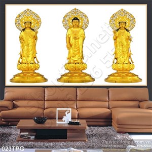 Tranh tượng phật bằng vàng