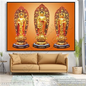 Tranh phật giáo tượng Phật bằng đồng