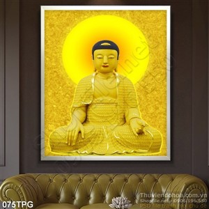 Tranh tượng Phật bằng vàng
