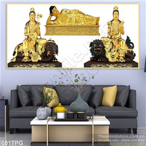 Tranh phật nằm bằng vàng