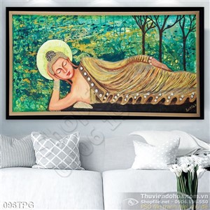 Tranh phật nằm bằng vàng