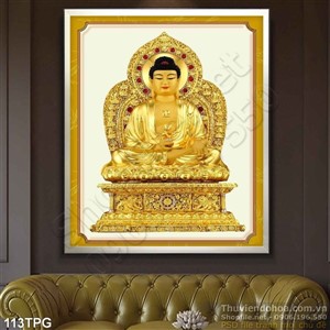 Tranh phật Tổ bằng vàng