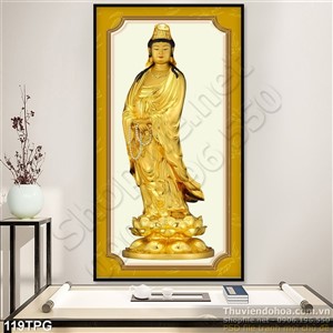 Tranh phật Quan Âm trang trí treo tường