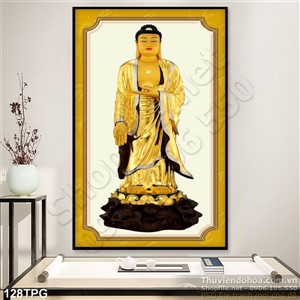 Tranh Tượng Phật bằng vàng