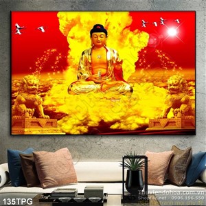 Tranh tượng Phật bằng vàng