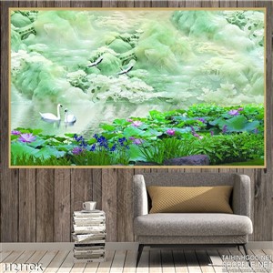 Tranh thư pháp thác nước 2 Tranh thư pháp thác nước 2