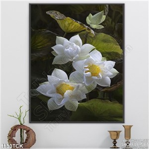 Tranh treo tường hoa sen đẹp Tranh treo tường hoa sen đẹp