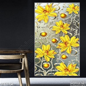 Tranh hoa sen vàng nghệ thuật Tranh hoa sen vàng nghệ thuật