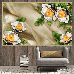 Tranh lụa hoa sen 3D đẹp Tranh lụa hoa sen 3D đẹp