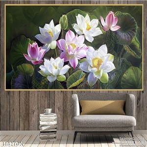 Tranh hoa sen psd khổ lớn Tranh hoa sen psd khổ lớn