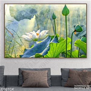 Tranh hoa sen trang trí nghệ thuật Tranh hoa sen trang trí nghệ thuật
