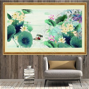 Tranh hoa sen trang trí tường Tranh hoa sen trang trí tường