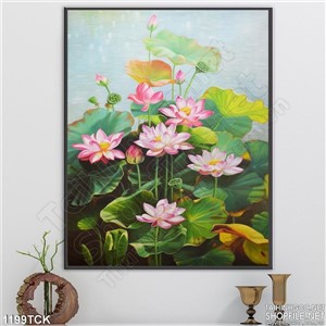 Tranh hoa sen 3D độc đáo Tranh hoa sen 3D độc đáo