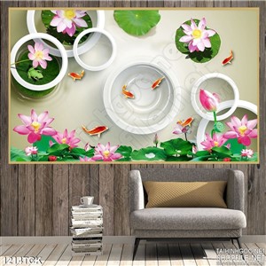 Tranh hoa sen đẹp treo tường Tranh hoa sen đẹp treo tường