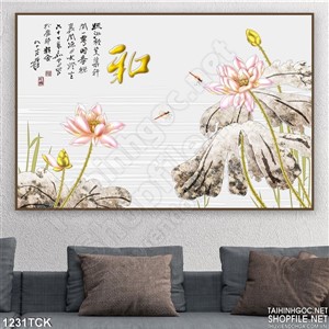 Tranh hoa sen đẹp trừu tượng nghệ thuật Tranh hoa sen đẹp trừu tượng nghệ thuật