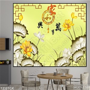 Mẫu tranh sen nghệ thuật Mẫu tranh sen nghệ thuật