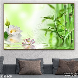 Mẫu tranh hoa sen đẹp Mẫu tranh hoa sen đẹp