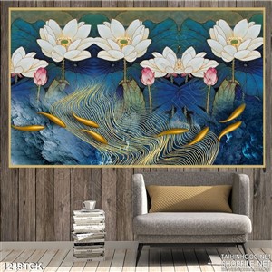 Psd tranh hoa sen nghệ thuật trang trí Psd tranh hoa sen nghệ thuật trang trí