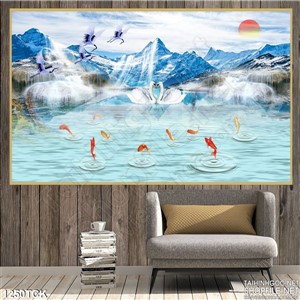 Tranh cá chép phong thủy Tranh cá chép phong thủy