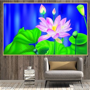 Tranh vector sen hồng Tranh vector sen hồng