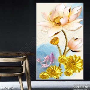 Tranh sen chớm nở Tranh sen chớm nở