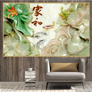 Tranh tường hoa sen ngọc Tranh tường hoa sen ngọc