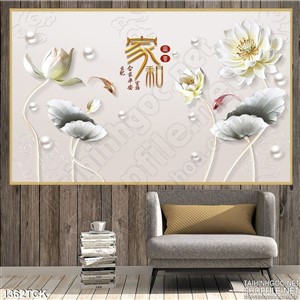 Tranh in hình sen ngọc Tranh in hình sen ngọc