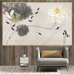 Tranh vector sen trắng Tranh vector sen trắng