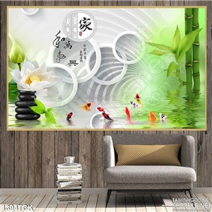 Tranhin nền hoa sen 3D Tranhin nền hoa sen 3D